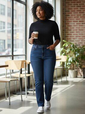 Wonderly Womens 20W Pockets Mid Rise Bootcut Denim Jeans Size 20